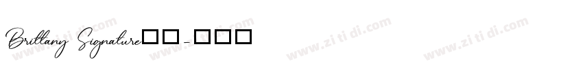Brittany Signature字体字体转换 Brittany Signature字体字体转换